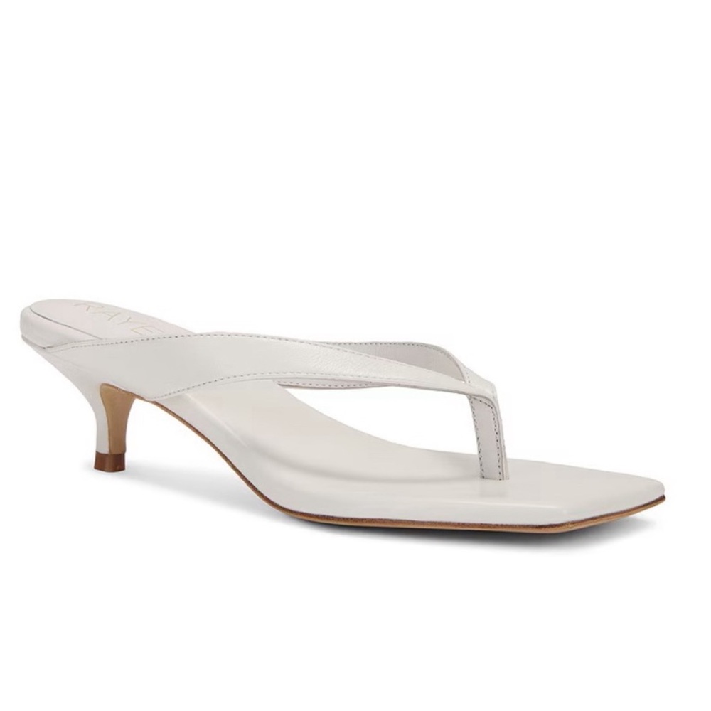 RAYE Perla Kitten Heel White Leather